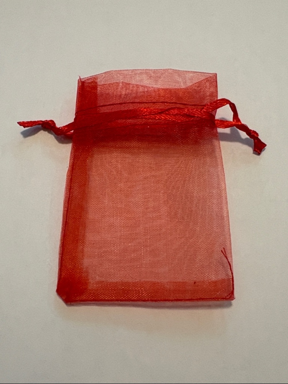 Red Organza Drawstring Gift Bags (90 pieces)